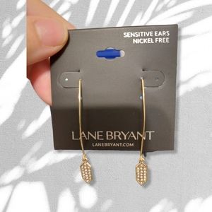 Lane Bryant Crystal Charm Dangle Earrings